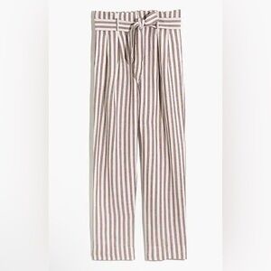 Striped Linen-Blend Paperbag pants by Madewell sz 4 Breezy, comfortable like new